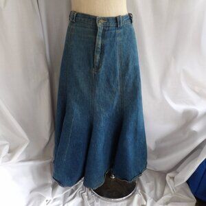 Vintage Lizwear Maxi Denim Skirt Size